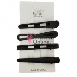 Clipsuri metalice pentru coafor CLP00FF de 8 cm, set 4 buc 